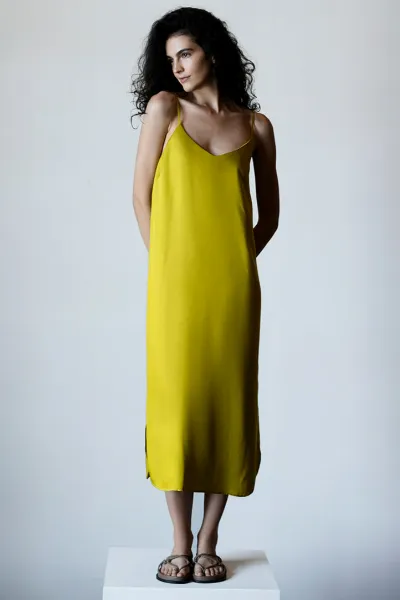 Neu Nomads Neu Nomads Damen vegan Slip Dress Easy Mustard
