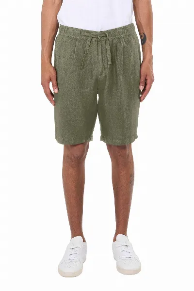 KnowledgeCotton Apparel KnowledgeCotton Apparel Herren vegan Shorts Lose Leinen Gebranntes Olive