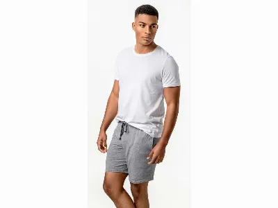 Living Crafts Living Crafts Bio-Herren-Short ARLON mit Seitentaschen, grey melange,
