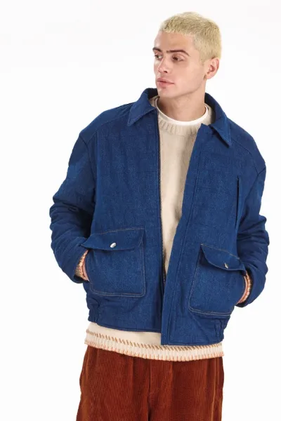 KOMODO KOMODO Herren vegan Steppjacke Frankie Aus Denim