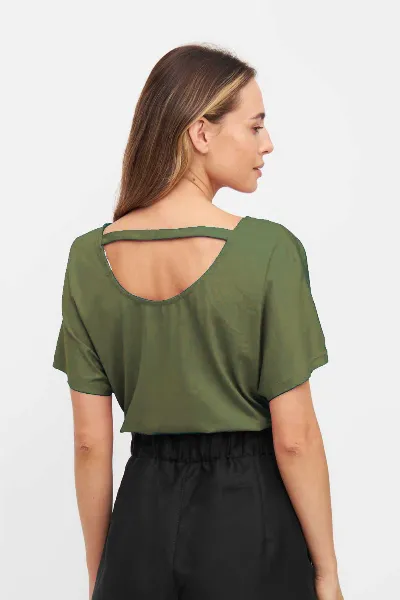 WiDDA WiDDA Damen vegan Shirt Fari Khaki