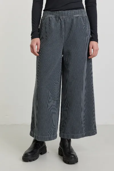 recolution Recolution Damen vegan Culottes Kord Protea Denim Blau