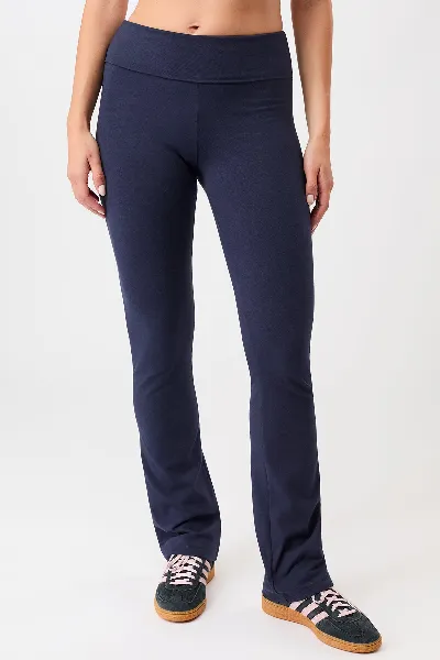 mandala MANDALA Damen vegan Hose Classic Rolldown Nacht Himmelblau