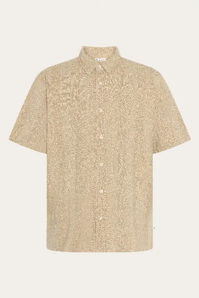 KnowledgeCotton Apparel KnowledgeCotton Apparel Herren vegan Hemd Relaxed Structure Kurzarm Twill