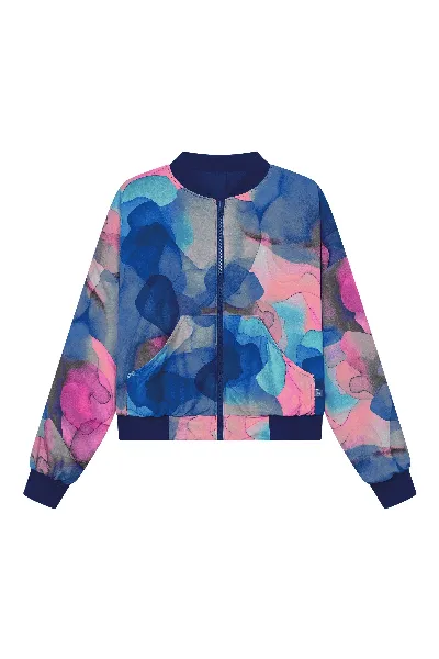 WiDDA WiDDA Damen vegan Blousonjacke Reversible Turner Dark Clouds Lavender