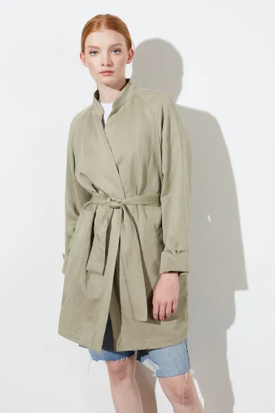 LangerChen LangerChen Damen vegan Wickeljacke Stenen Hay