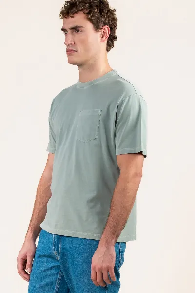 Kuyichi Kuyichi Herren vegan T-Shirt Ralph Salbei Grün