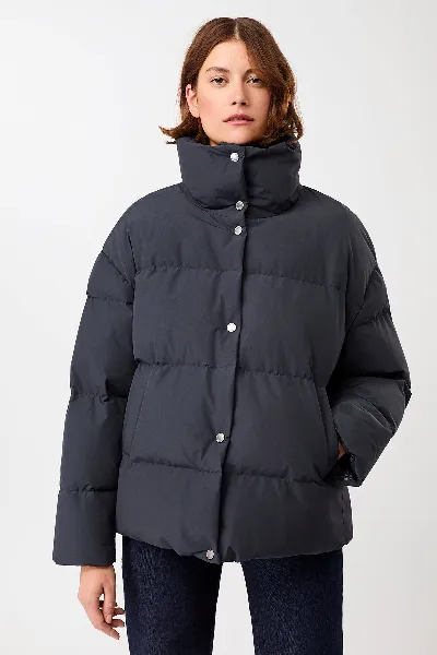 LangerChen LangerChen Damen vegan Steppjacke Mit Stehkragen Marine