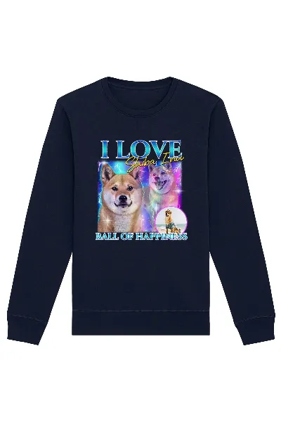 Oat Milk Club Oat Milk Club Damen vegan Sweatshirt Ball Of Happiness Marineblau