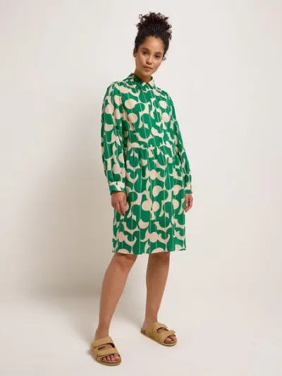 LANIUS LANIUS Hemdblusenkleid Print Graphic Dots aus TENCEL Lyocell