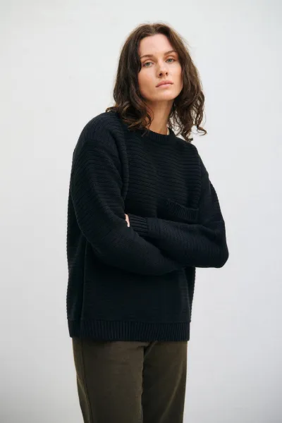 Rotholz Rotholz Damen vegan Strickpullover Gerippt