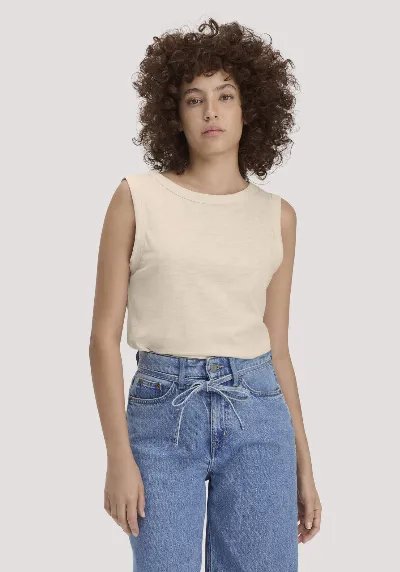 hessnatur hessnatur Damen Light Slub Jersey Top Regular aus Bio-Baumwolle