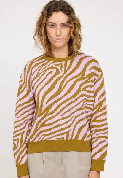 Mazine Mazine Baumwollstrickpullover Zebra