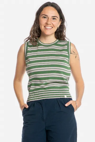 MATONA MATONA Damen vegan Top Knit Grün/Lavendel
