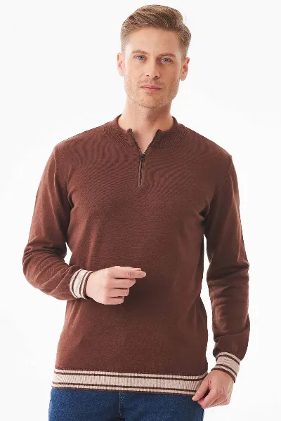 ORGANICATION ORGANICATION Herren vegan Pullover Troyer Kragen Biologisch Baumwolle