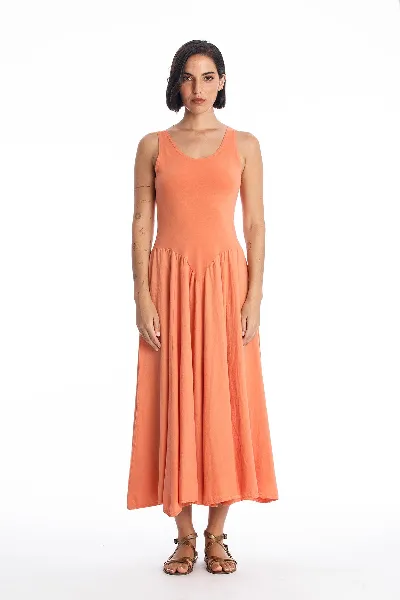RAVENS VIEW IBIZA RAVENS VIEW IBIZA Damen vegan Kleid Look Apricot