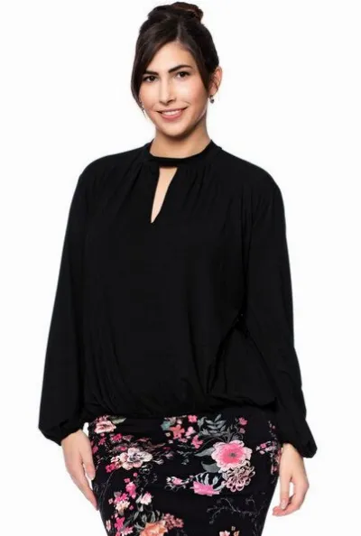 Ingoria Ingoria MAIRA Blusenshirt mit Schlüssellochausschnitt