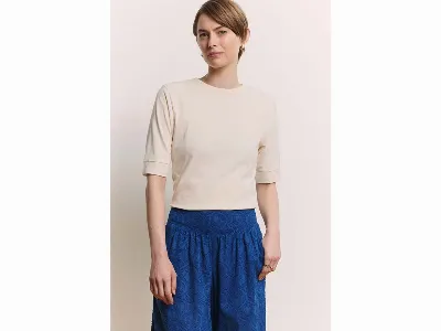 tranquillo tranquillo Bio-Damen-T-Shirt Lottee mit Rundhalsausschnitt, white,