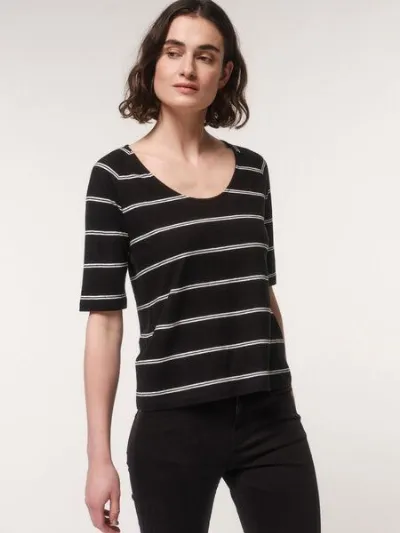 LANIUS LANIUS Streifen Raglanshirt aus Bio-Baumwolle mit Hanf