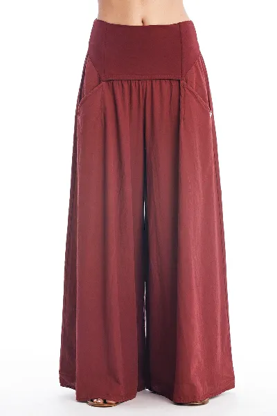 RAVENS VIEW IBIZA RAVENS VIEW IBIZA Damen vegan Rock Hose Easy Dark Granat