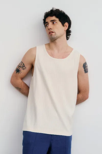 Rotholz Rotholz Herren vegan Tank Top Gerippt