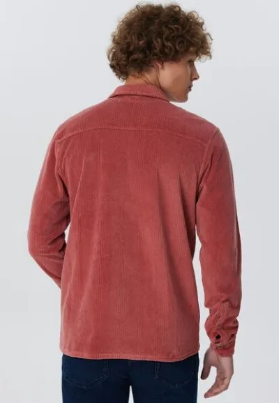Leela Cotton Leela Cotton Herren Cordhemd aus 100% kbA-Baumwolle Jacke - Feiner Nicky Cordstoff Herrenhemd Ferizeithemd