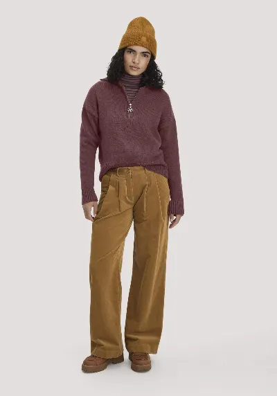 hessnatur hessnatur Damen Cordhose Wide Leg aus Bio-Baumwolle - orange