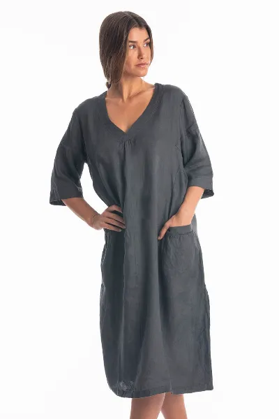 RAVENS VIEW IBIZA RAVENS VIEW IBIZA Damen vegan Kleid Isola Anthrazit
