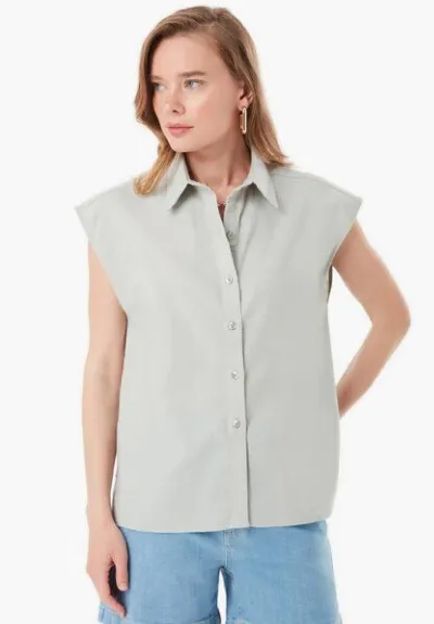 ORGANICATION ORGANICATION Bluse aus Bio-Baumwolle und Leinen