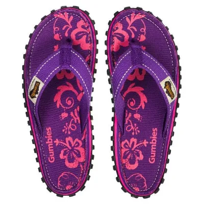 Gumbies GUMBIES Purple Hibiscus – Vegane Badesandalen für Damen