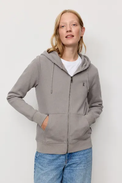 recolution Recolution Damen vegan Sweatjacke Dahlia Greige