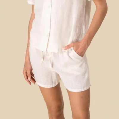 YTWOO YTWOO Damen Leinenshorts