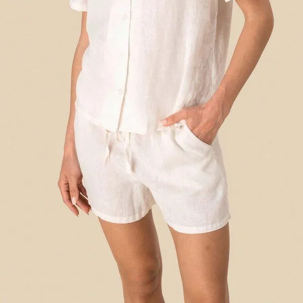 YTWOO YTWOO Damen Leinenshorts