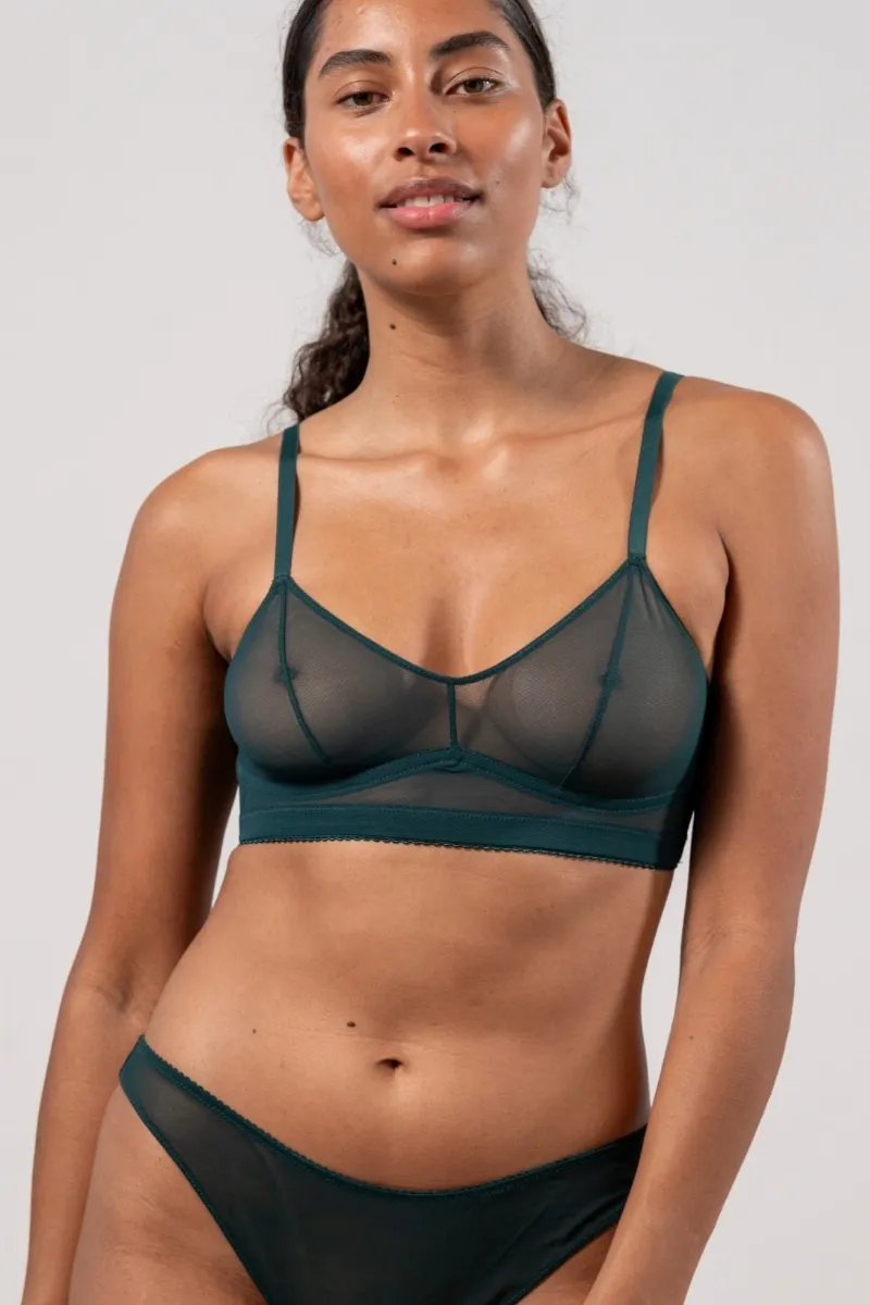Understatement Understatement Damen vegan Mesh Balconette Tannengrün