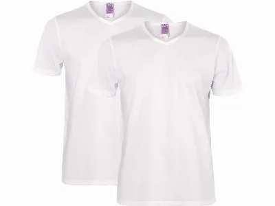 Living Crafts Living Crafts 2er-Pack Bio-Herren-T-Shirts Dean weiß,