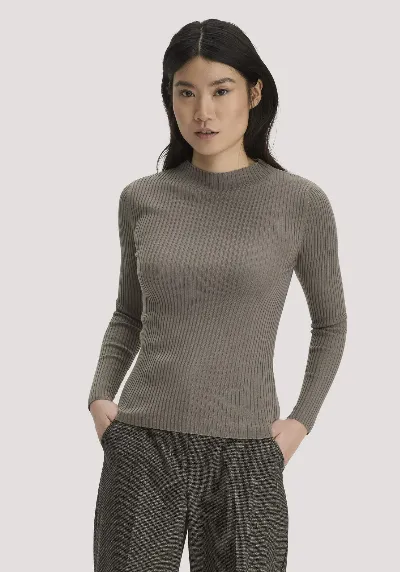 hessnatur hessnatur Damen Strick Pullover Fitted aus TENCEL™ Lyocell mit Bio-Baumwolle - grün