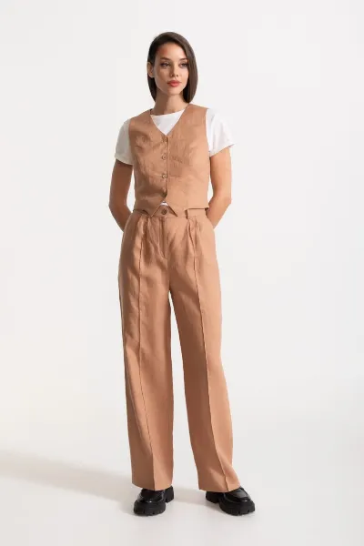 De IONESCU De IONESCU Damen vegan Set Figa Leinen Cappuccino