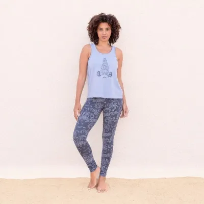 Jaya Jaya LEGGINGS LEELA PAISLEY - Hohe Taille Leggings, elastische BioBaumwolle, Paisley-Print in hellerer/dunklerer Farbabstufung