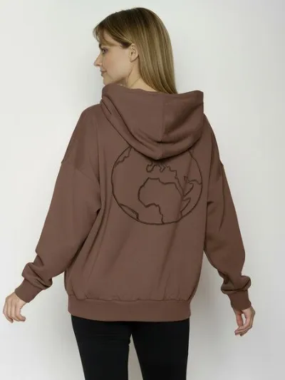 GreenBomb GREENBOMB Earth Mello - Lässiger Hoodie aus Bio-Baumwolle / hochwertiger Print / GOTS / Fair & Vegan