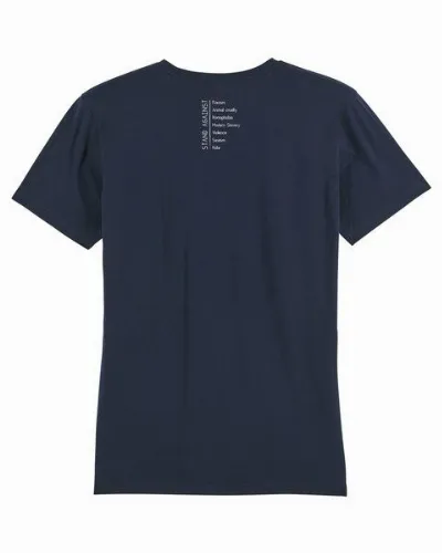 Human Family Human Family Bio Herren V-Neck T-Shirt Chill - Against
