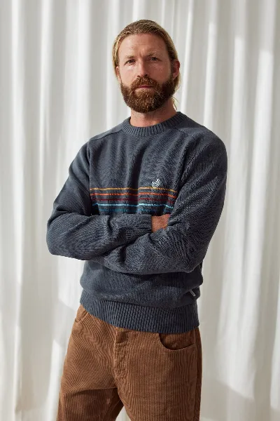 TWOTHIRDS TWOTHIRDS Herren vegan Pullover Buljarica Dunkel Sand