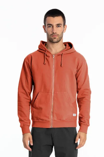 RAVENS VIEW IBIZA RAVENS VIEW IBIZA Herren vegan Hoodie Zip Ibiza Erde Rot