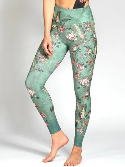 Magadi Magadi Yoga Leggings SECRET GARDEN aus Komfort-Stretch mit Tasche