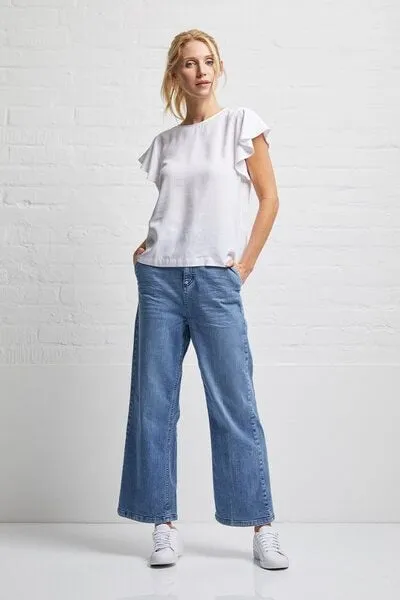 Wunderwerk Wunderwerk Damen Bluse aus Lyocell (TENCEL) Volant blouse 1/2 TENCEL