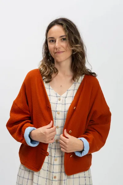 MATONA MATONA Damen vegan Jacke Reversible Muslin Ziegel