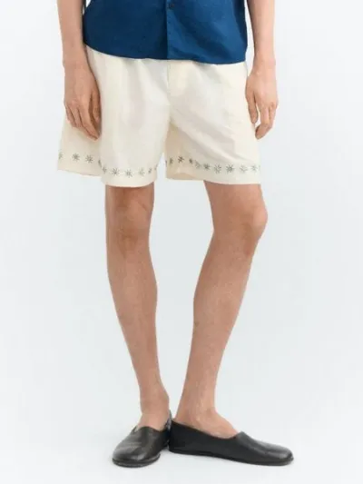 thinking mu thinking mu Herren Short - Embroidery Haitam Shorts - aus Baumwolle