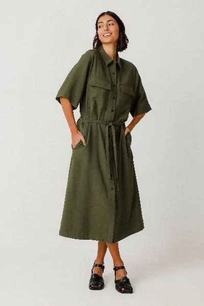 SKFK SKFK Damen vegan Kleid Danele Green