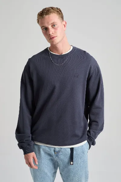 Trendsplant Trendsplant Herren vegan Sweatshirt Essential Parisian Blue