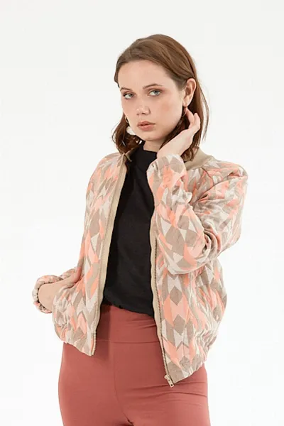 WiDDA WiDDA Damen vegan Jacke Mia Mit Ethnomuster