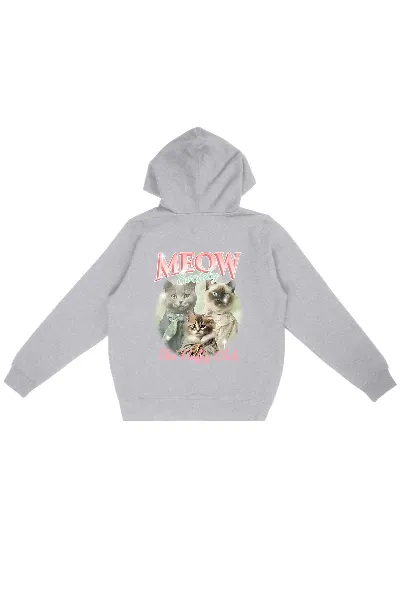 Oat Milk Club Oat Milk Club Damen vegan Hoodie Meow Society Heather Grey